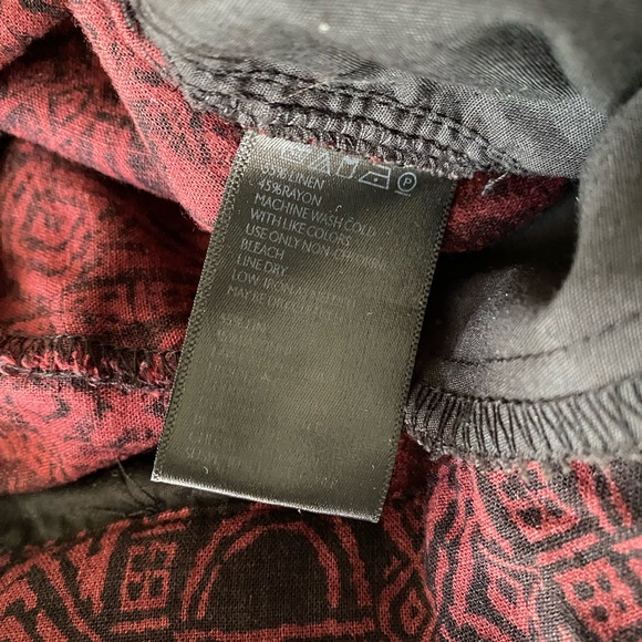 BDG Batik Print Burgundy and Black Harem Pant Size XS - Picture 13 of 16